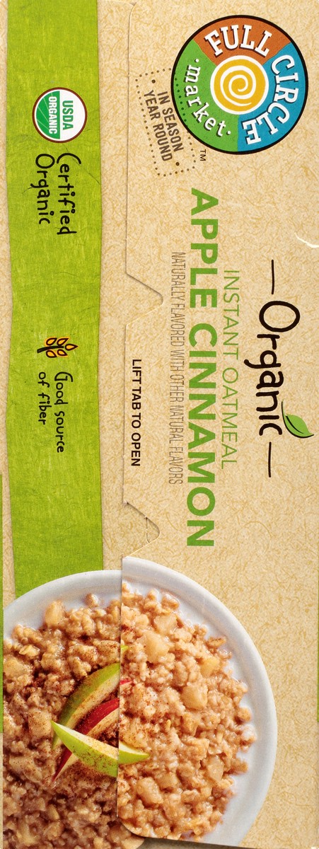 slide 13 of 14, Full Circle Market Organic Apple Cinnamon Instant Oatmeal 8 ea, 8 ct