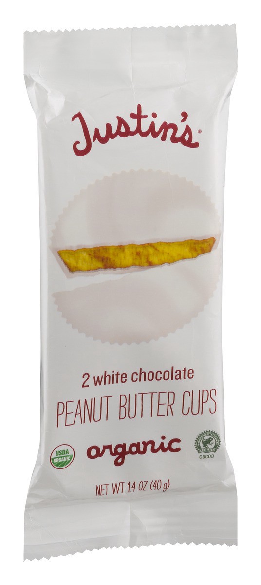 slide 7 of 9, Justin's Organic White Chocolate Butter Cups 1.4 oz, 2 ct