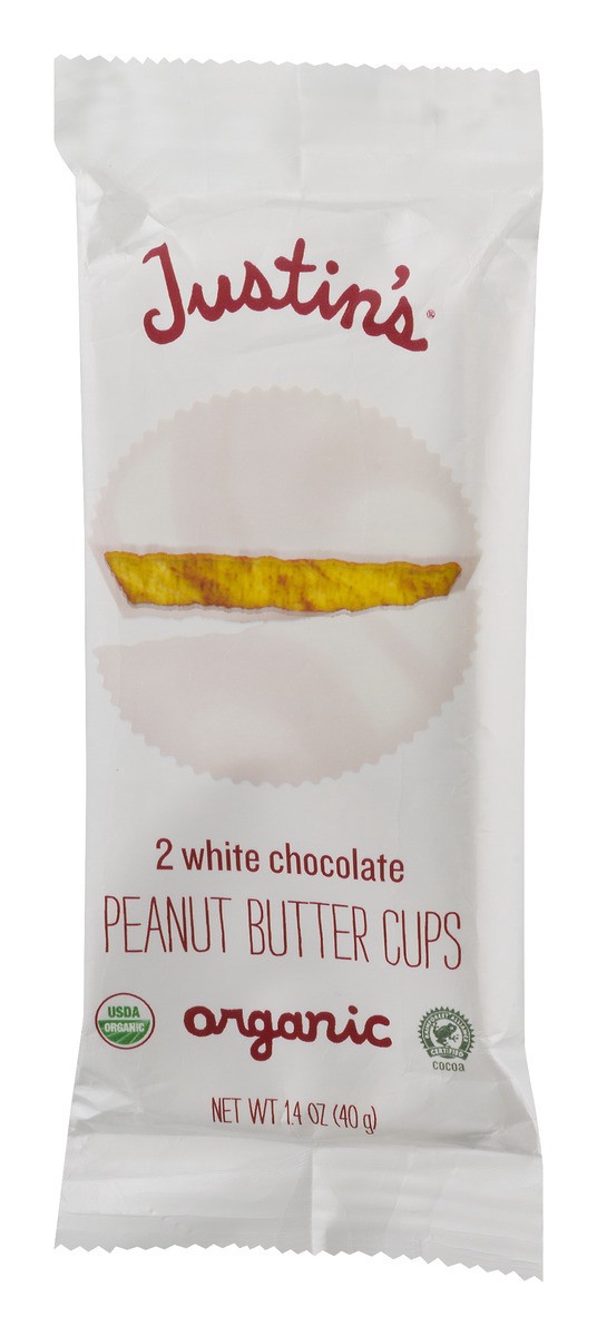 slide 2 of 9, Justin's Organic White Chocolate Butter Cups 1.4 oz, 2 ct