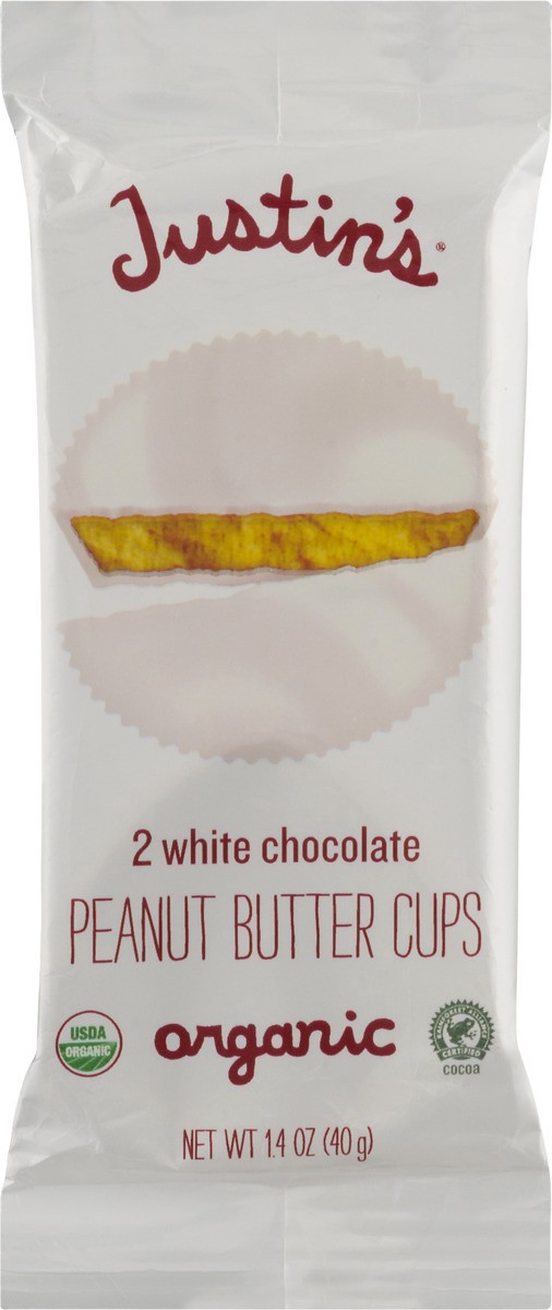 slide 9 of 9, Justin's Organic White Chocolate Butter Cups 1.4 oz, 2 ct