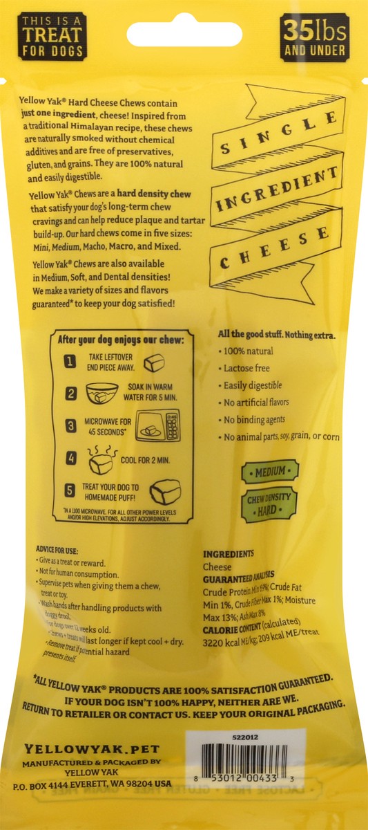 slide 2 of 9, Yellow Yak Yaky Chew Cheese Treat for Dogs 2.3 oz, 2.3 oz