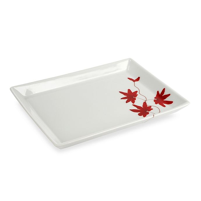 slide 1 of 1, Mikasa Pure Red Rectangular Tray, 8 in