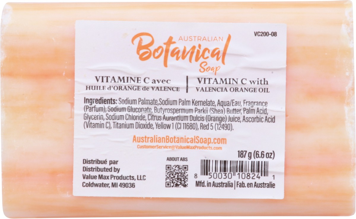 slide 3 of 9, Australian Botanical Soap Pure Plant Oil Vitamin C with Valencia Orange Oil Soap 6.6 oz, 6.6 oz