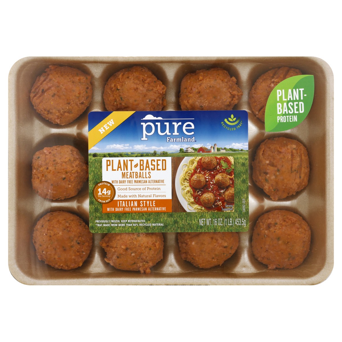 slide 4 of 8, Pure Farmland Meatballs 16 oz, 16 oz