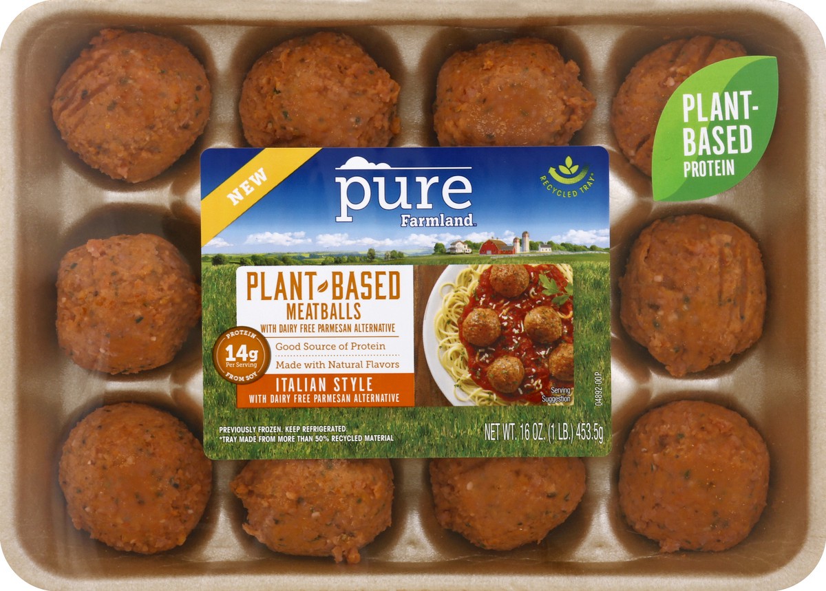 slide 1 of 8, Pure Farmland Meatballs 16 oz, 16 oz