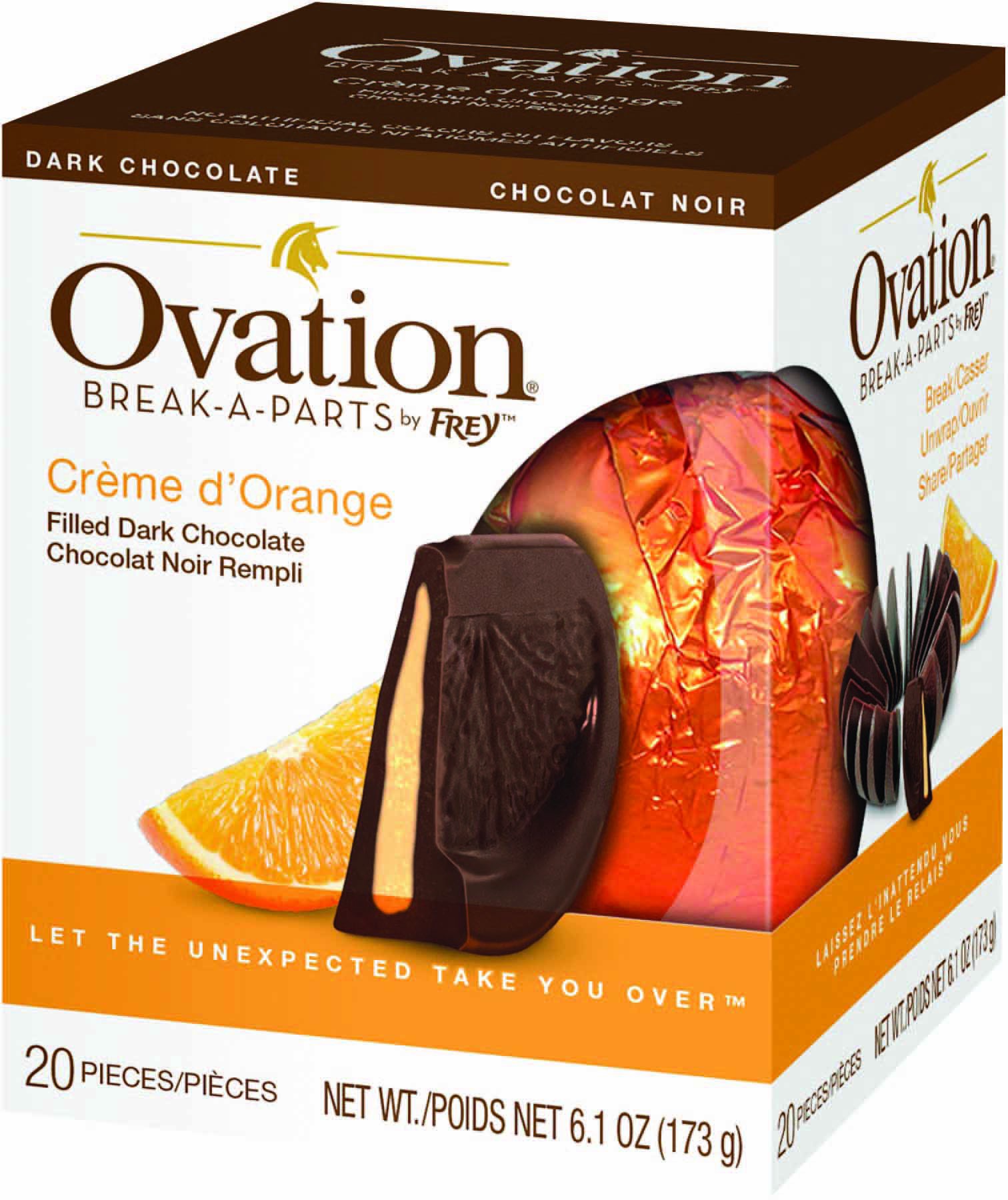 slide 1 of 1, Ovation Dark Chocolate, Orange, Break-A-Part, 6.17 oz