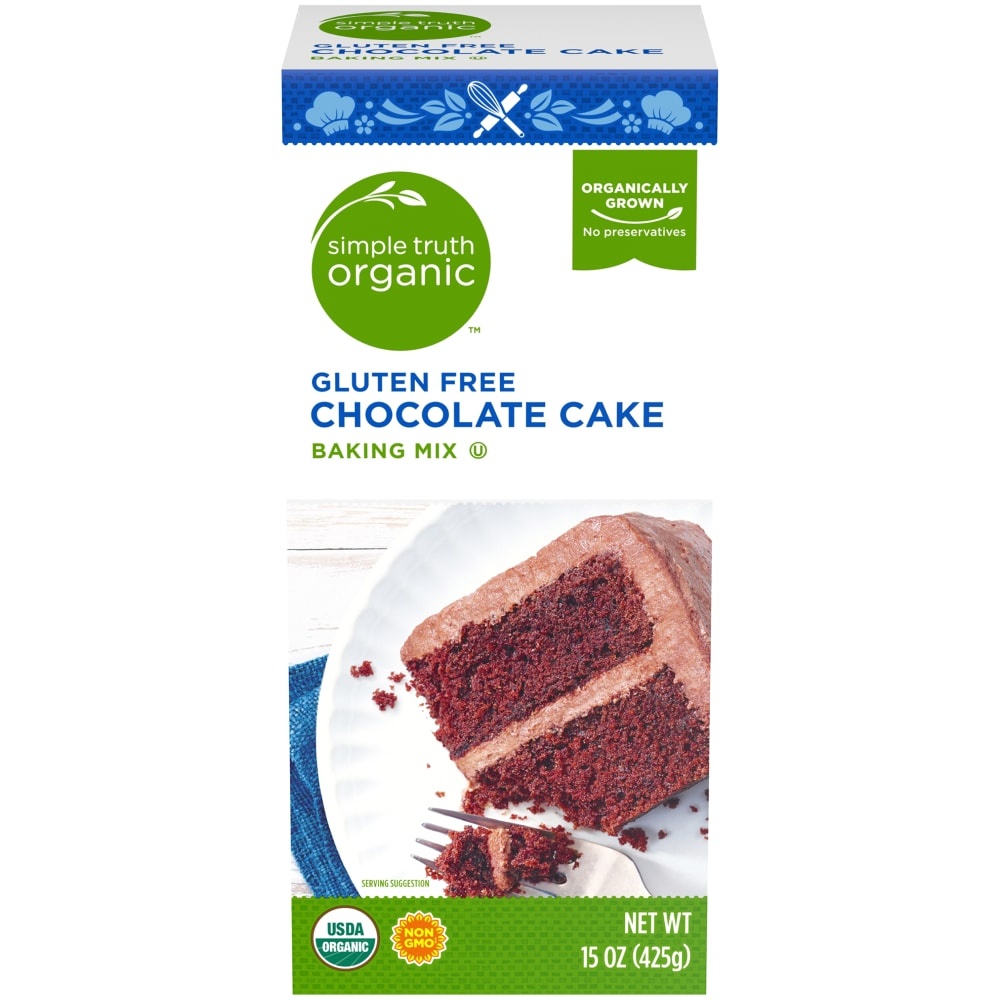 slide 1 of 1, Simple Truth Organic Gluten Free Chocolate Cake Mix, 15 oz