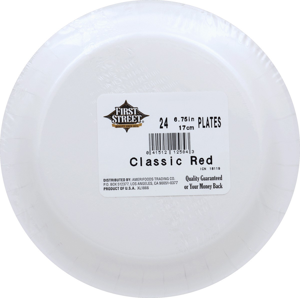 slide 6 of 6, First Street Fs /Artstyle Classic Red Paper Plate 6.75 In, 24 ct