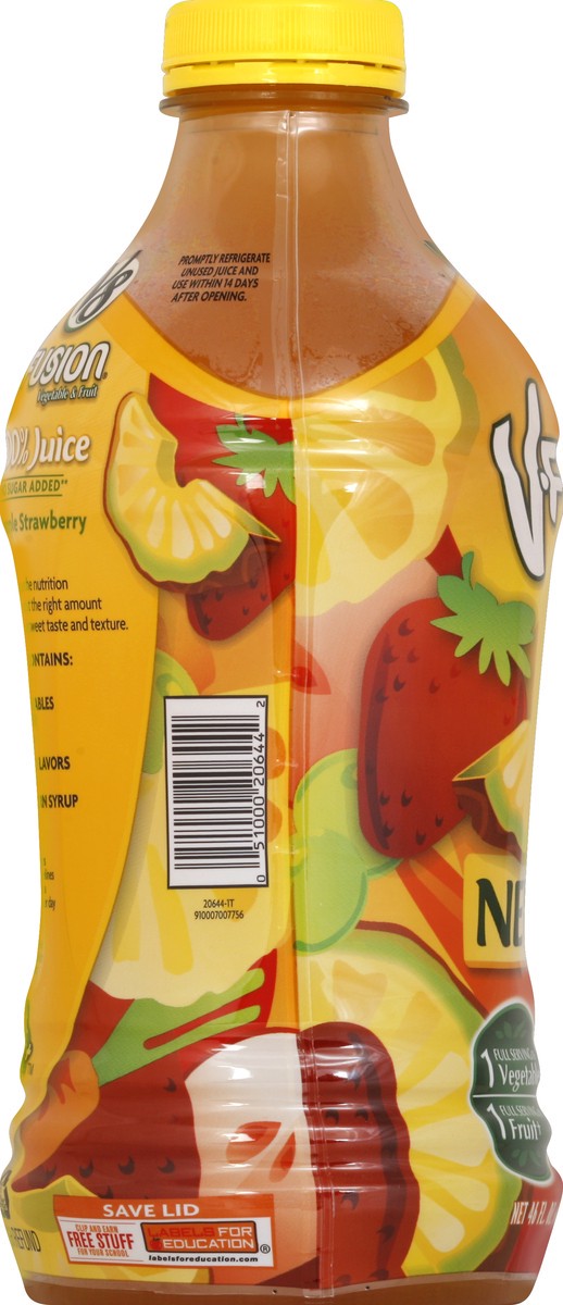 slide 3 of 4, V8 V-Fusion Pineapple Strawberry Drink, 46 fl oz