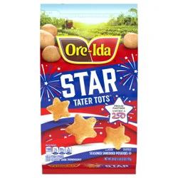 Ore-Ida Star Shaped Tater Tots Seasoned Shredded Frozen Potatoes, 28 oz