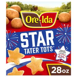 Ore-Ida Star Shaped Tater Tots Seasoned Shredded Frozen Potatoes, 28 oz