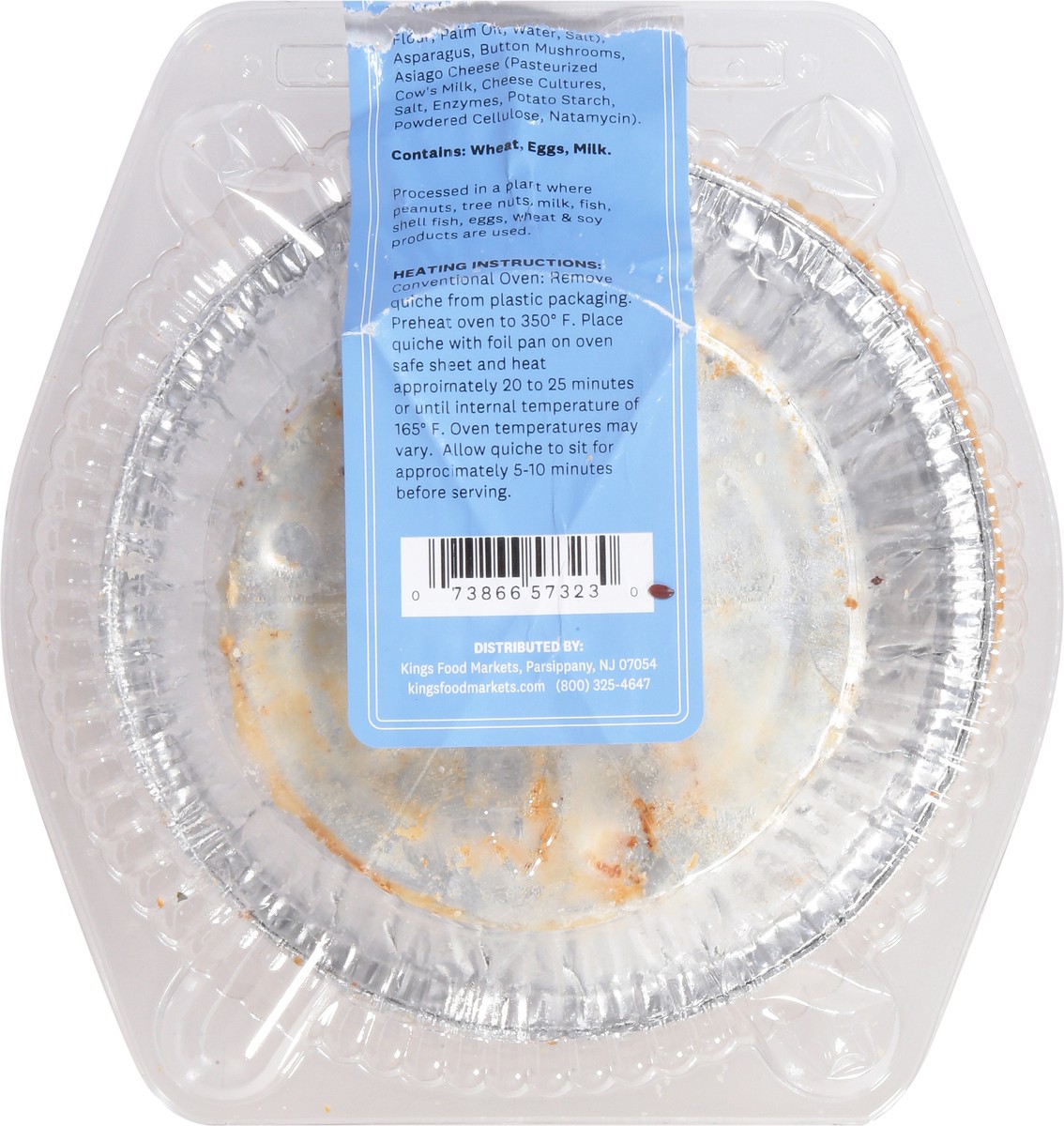 slide 6 of 13, Quiche Asparagus Mushroom Asiago - 10 OZ, 10 oz