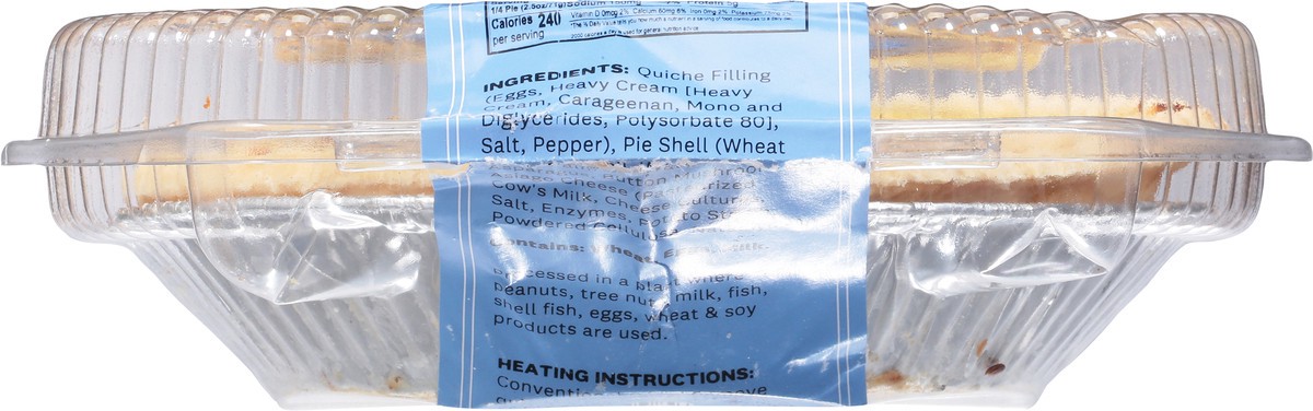 slide 9 of 13, Quiche Asparagus Mushroom Asiago - 10 OZ, 10 oz