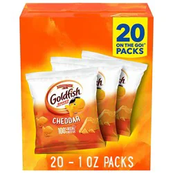Pepperidge Farm Goldfish Cheddar Cheese Baked Crackers Packs - 20 ct