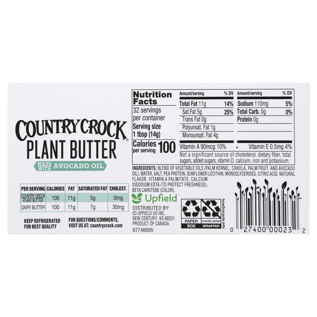 slide 4 of 9, Country Crock Avocado Oil Plant Butter, 16 oz