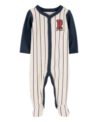 Carter's Baby Baseball Rookie 2-Way Zip Cotton Sleep & Play Pajamas