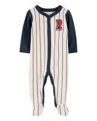 Carter's Baby Baseball Rookie 2-Way Zip Cotton Sleep & Play Pajamas