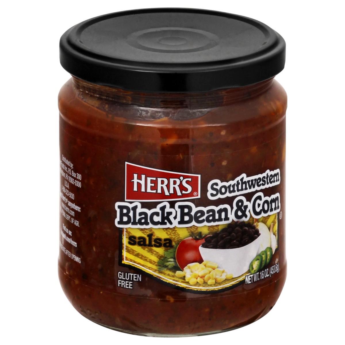 slide 8 of 10, Herr's Southwestern Black Bean & Corn Salsa 16 oz, 16 oz