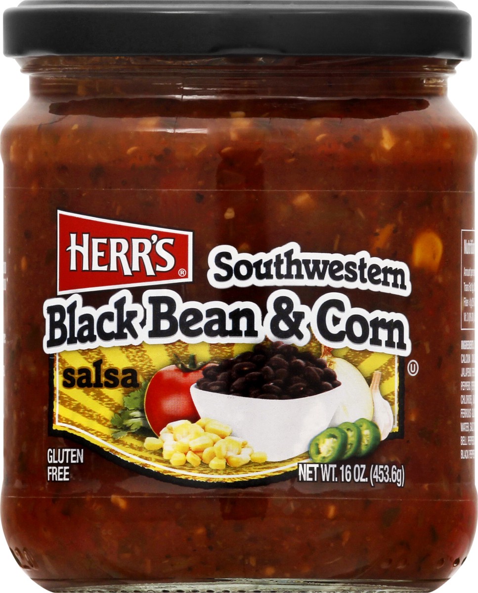 slide 7 of 10, Herr's Southwestern Black Bean & Corn Salsa 16 oz, 16 oz