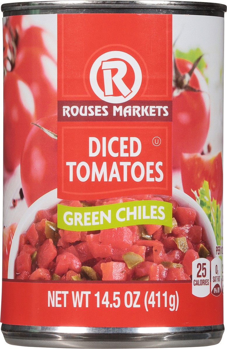 slide 10 of 11, Rouses Markets Green Chiles Diced Tomatoes 14.5 oz, 14.5 oz