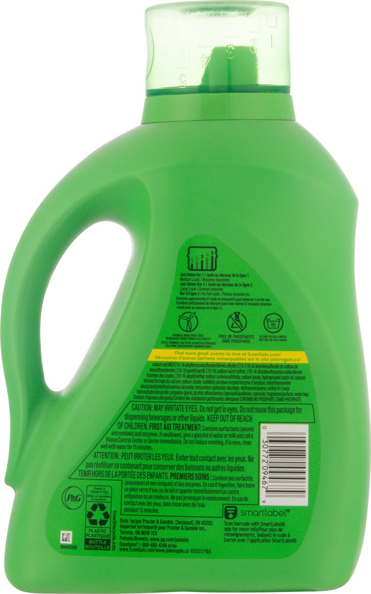slide 8 of 9, Gain Odor Defense Liquid Laundry Detergent, Super Fresh Blast Scent, 88 fl oz, 61 loads, 2 in 1, Laundry Detergent Liquid Soap, HE compatible, 92 oz