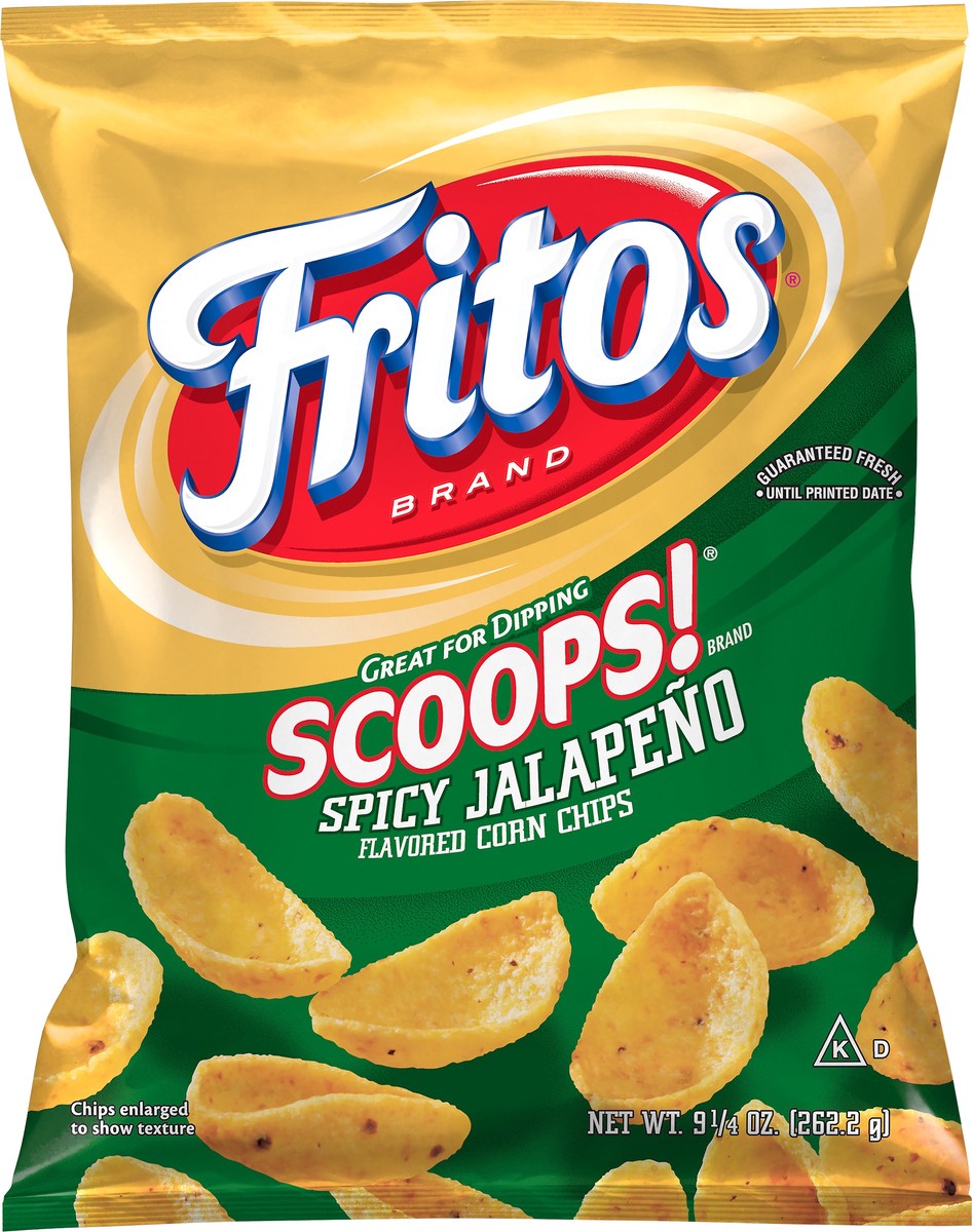slide 2 of 4, Fritos Scoops Spicy Jalapeno Corn Chips, 9.25 oz