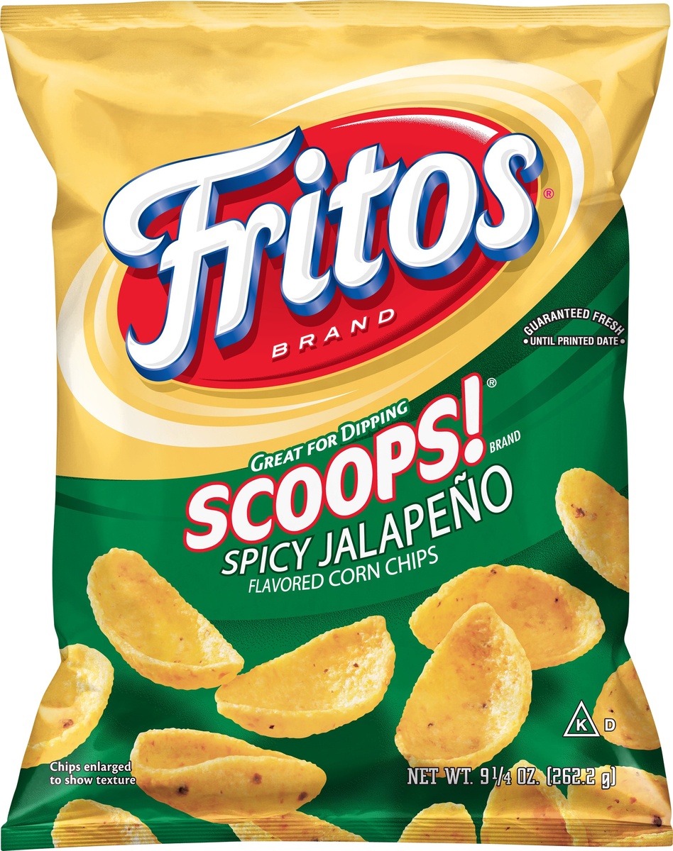 slide 4 of 6, Fritos Scoops Spicy Jalapeno Flavored Corn Chips 9.25 oz, 9.25 oz