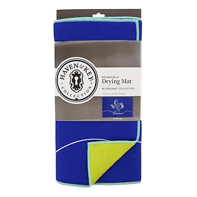 slide 1 of 1, Haven & Key Bluebonnet Collection Texas Is Home Reversible Drying Mat, 14 in x 21 in