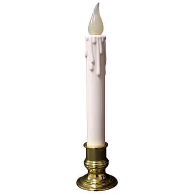 slide 1 of 3, Ge Staybright Flickering Led Window Candle, Gold, 9.25 in