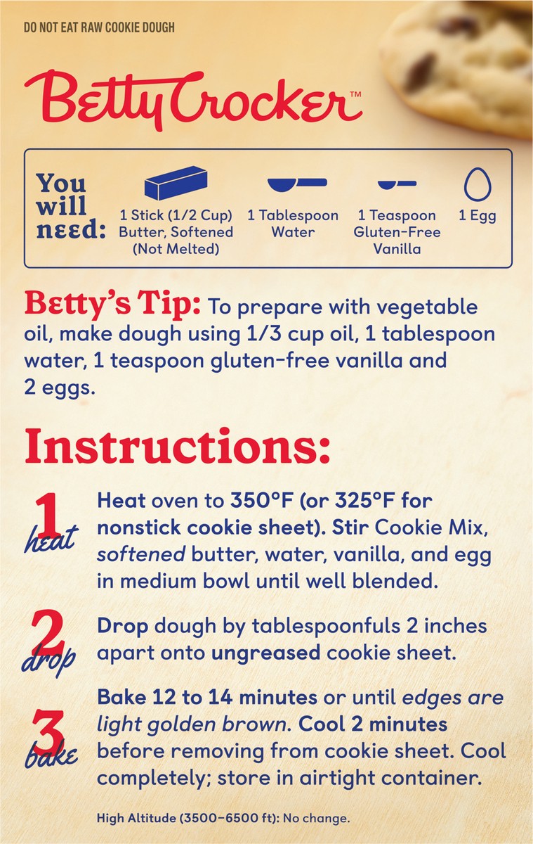 slide 6 of 14, Betty Crocker Gluten Free Chocolate Chip Cookie Mix, 19 oz., 19 oz