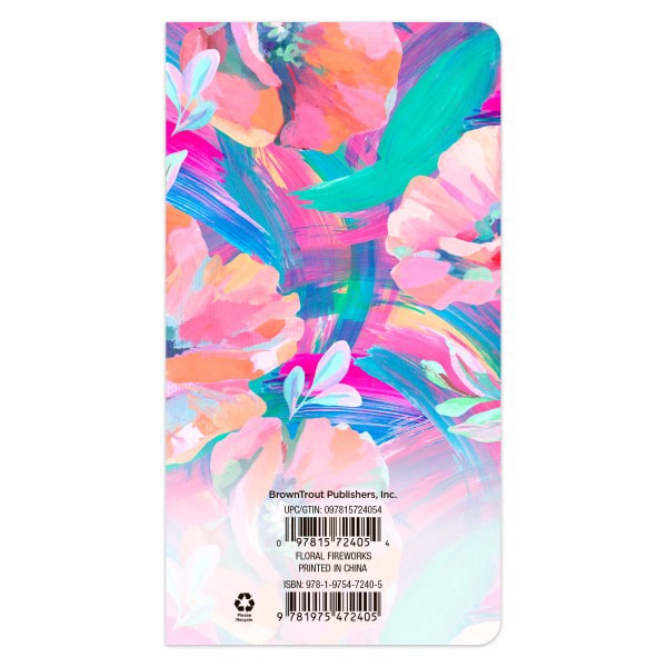 slide 7 of 10, BrownTrout 2-Year Large Print Monthly Pocket Planner, 3-1/2"" X 6-1/2"", Floral Fireworks, January 2024 To December 2025, 1 ct