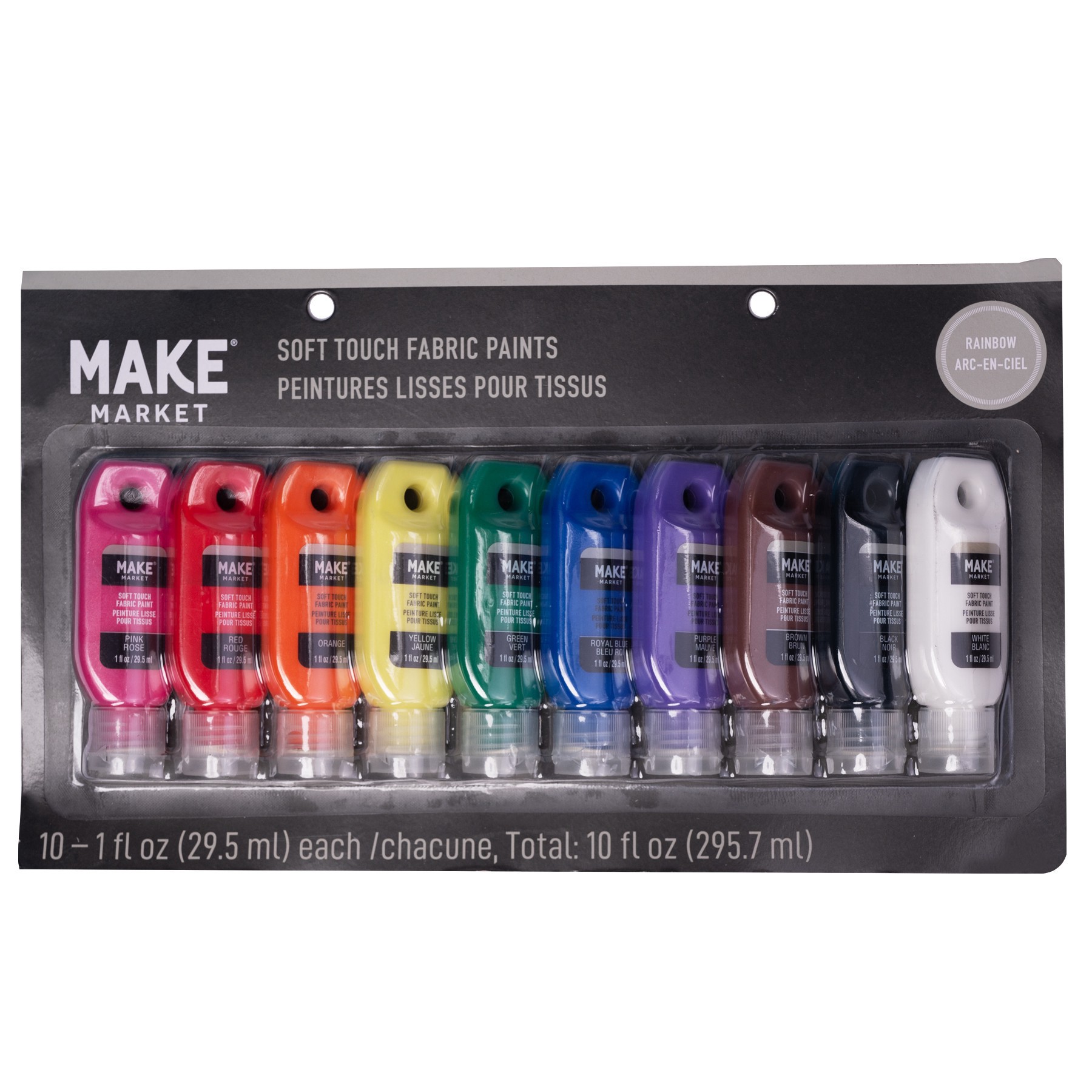 slide 2 of 2, Rainbow Soft Touch Fabric Paint Set By Make Market, 1 fl oz