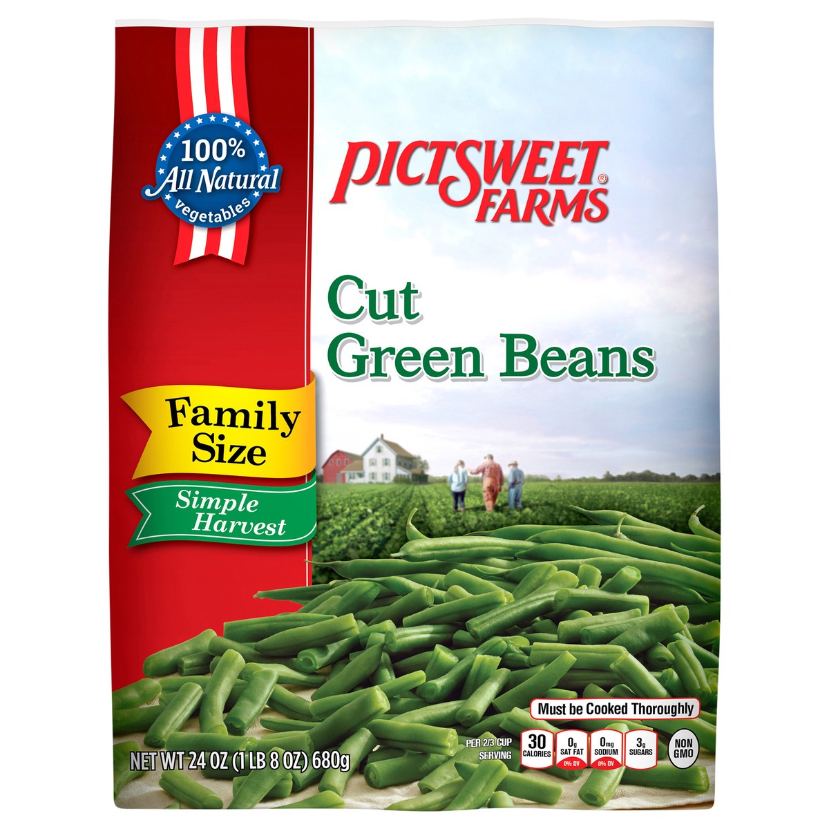 slide 1 of 8, PictSweet Green Beans, 24 oz