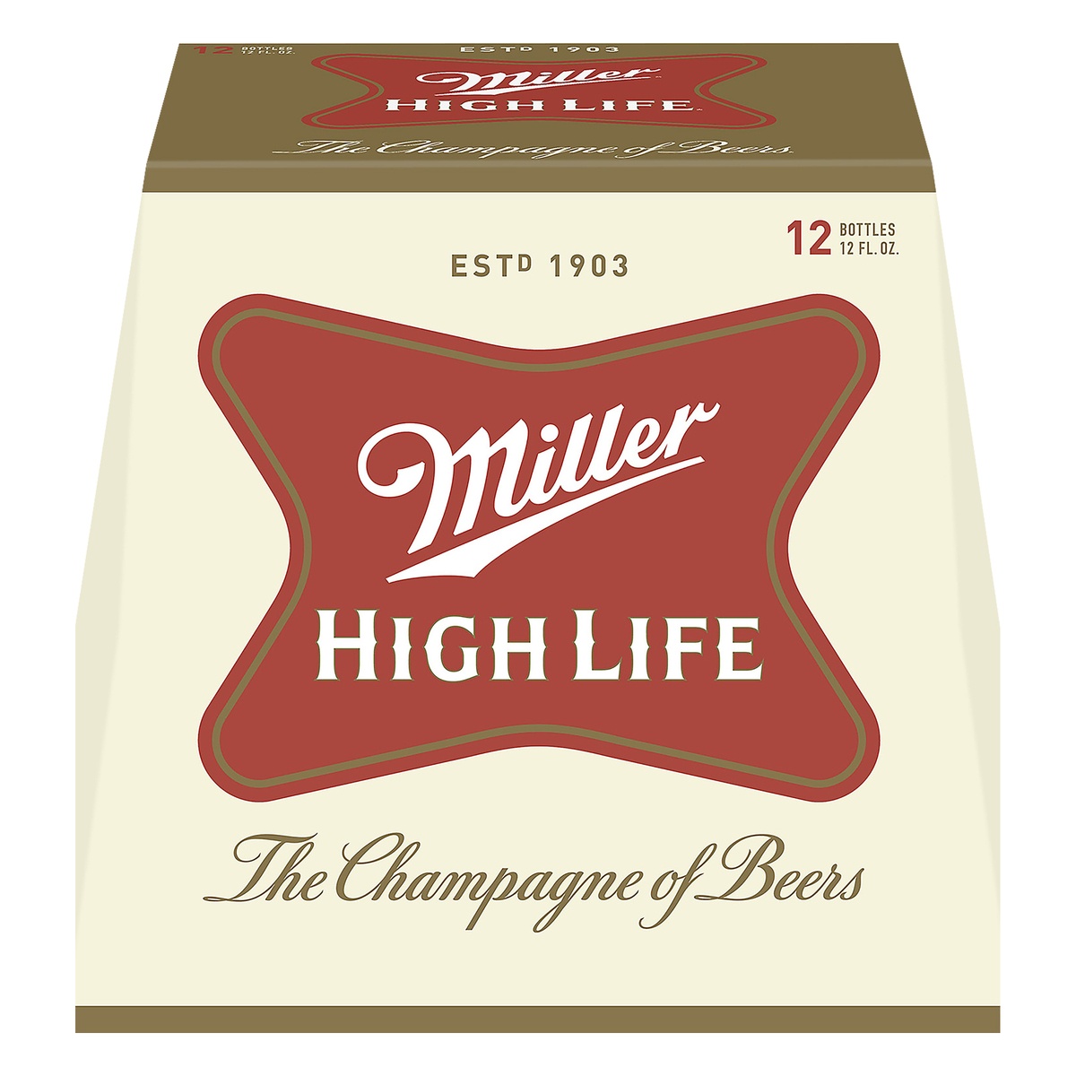 slide 1 of 1, Miller High Life Beer Bottles, 12 ct; 12 fl oz