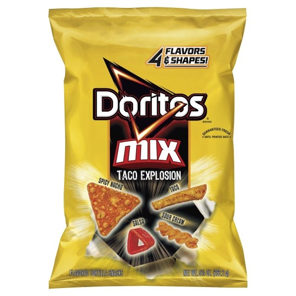 slide 1 of 4, Doritos Mix Taco Explosion Tortilla Chips, 9.25 oz