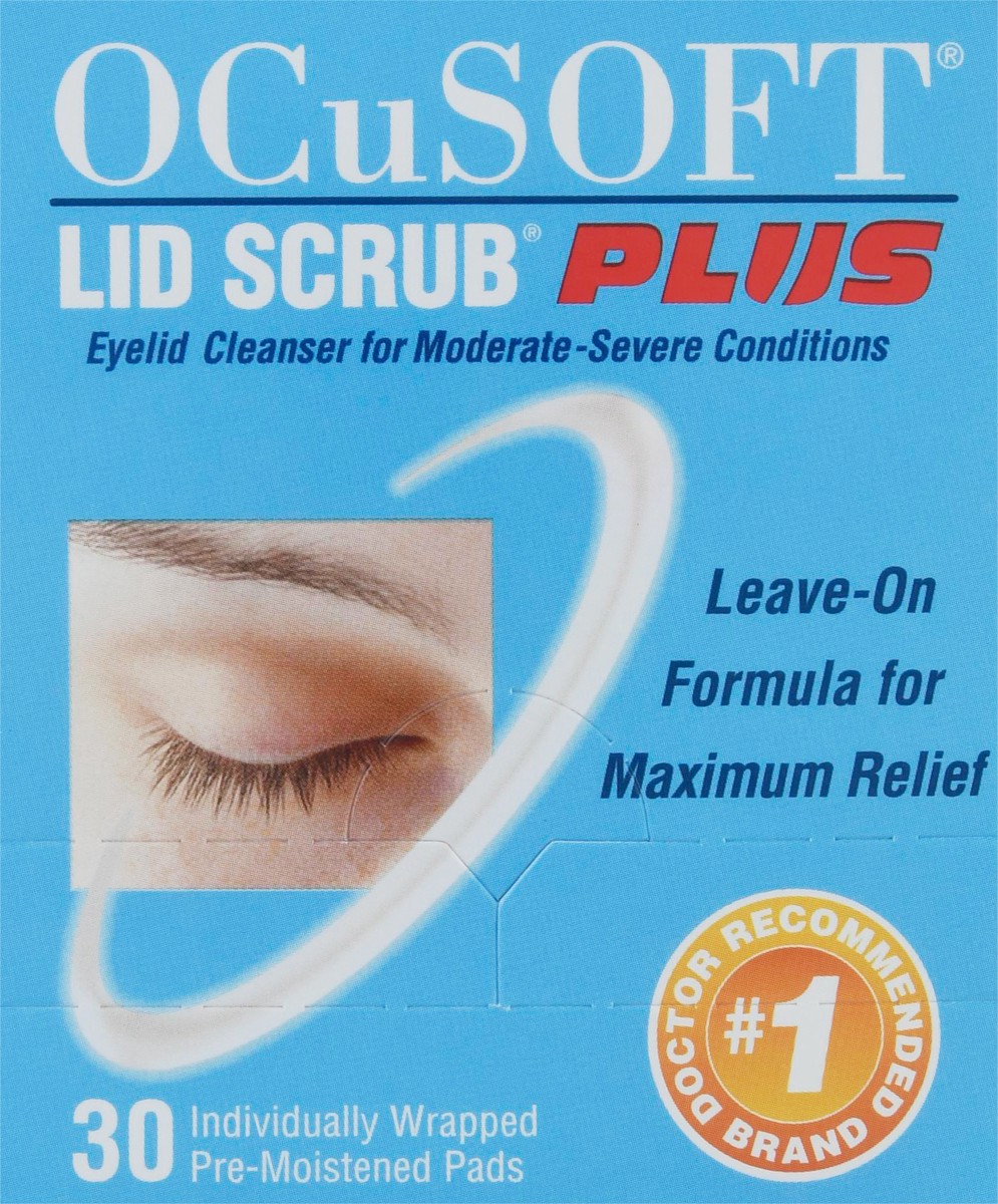slide 8 of 10, OCuSOFT Lid Scrub Plus Eyelid Cleanser Pads, 30 ct