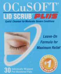 OCuSOFT Lid Scrub Plus Eyelid Cleanser Pre-Moistened Pads - 30 ea