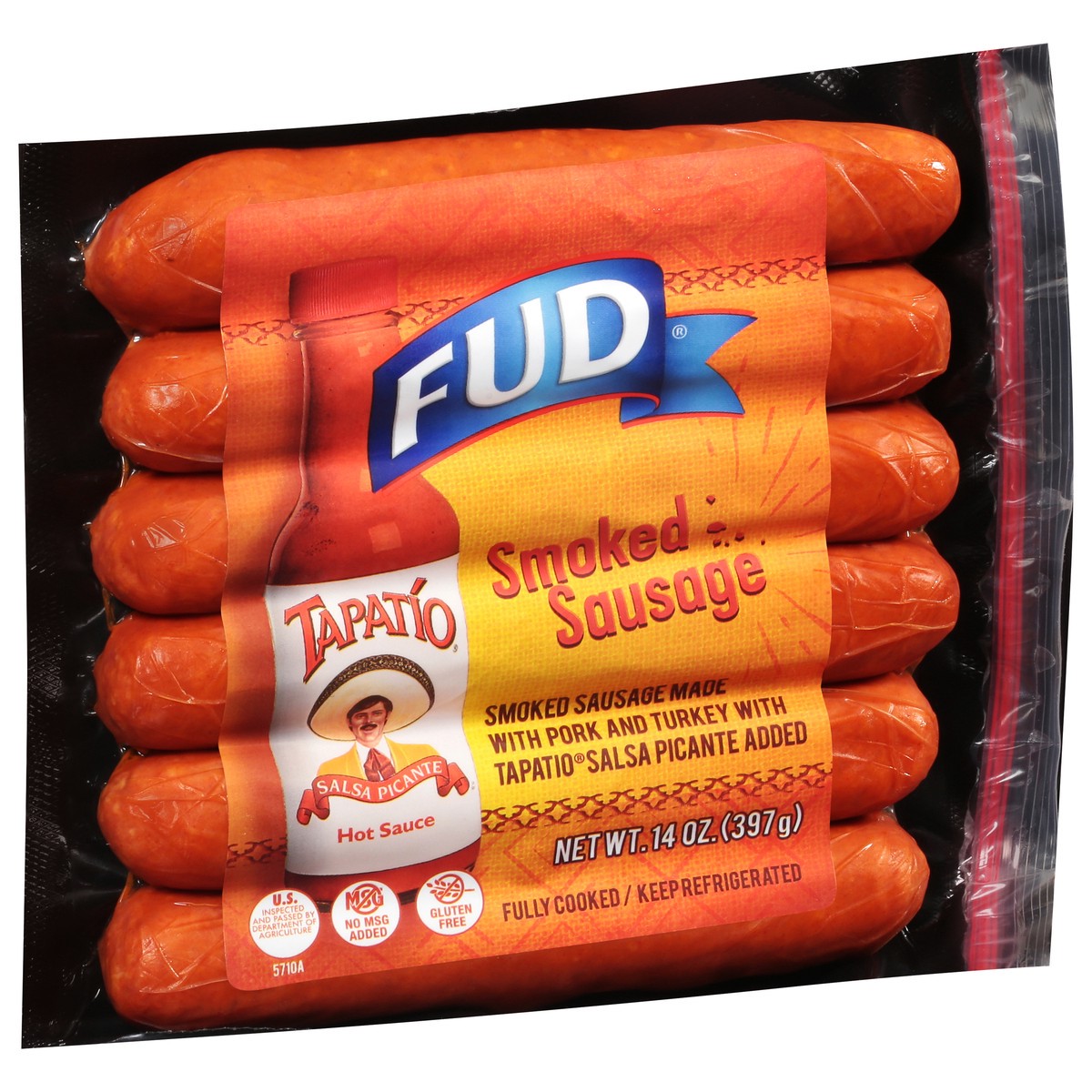 slide 9 of 9, Fud Tapatio Smoked Sausage, 1 ct