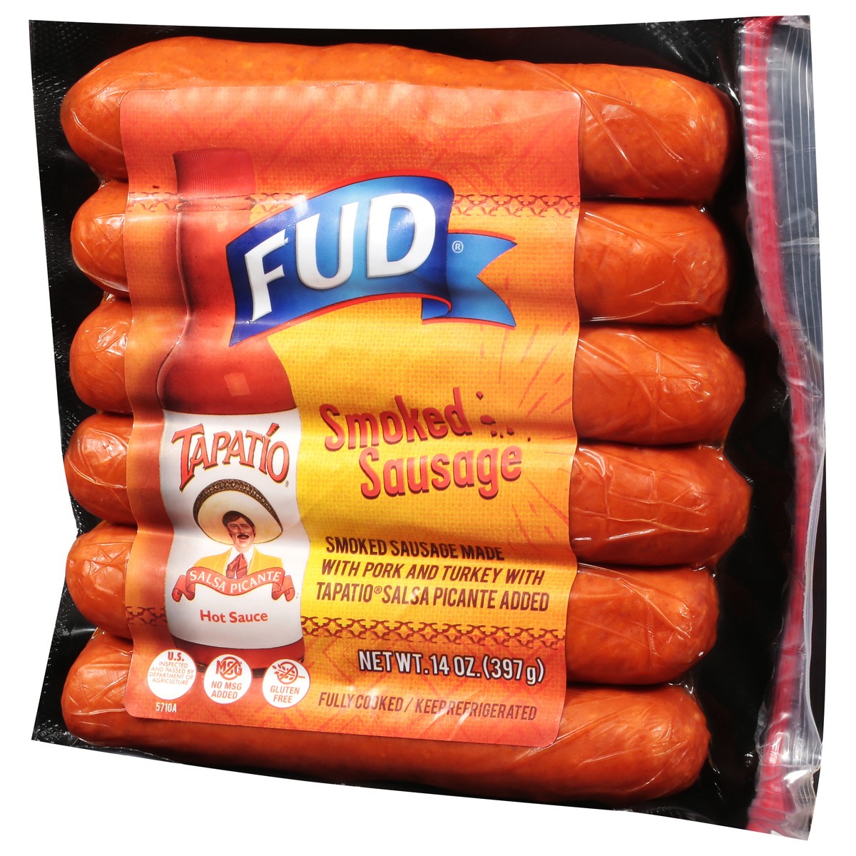 slide 4 of 9, Fud Tapatio Smoked Sausage, 1 ct
