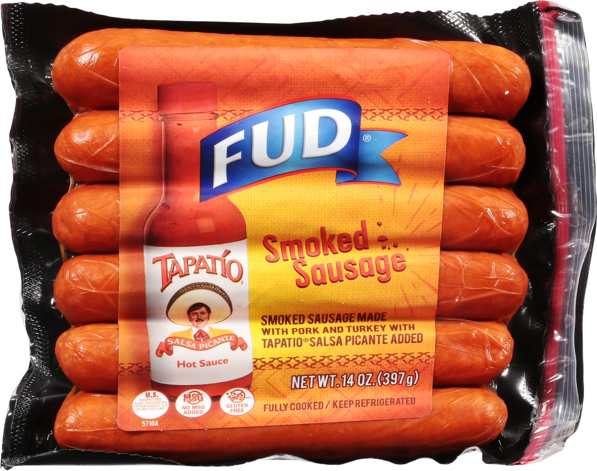 slide 5 of 9, Fud Tapatio Smoked Sausage, 1 ct