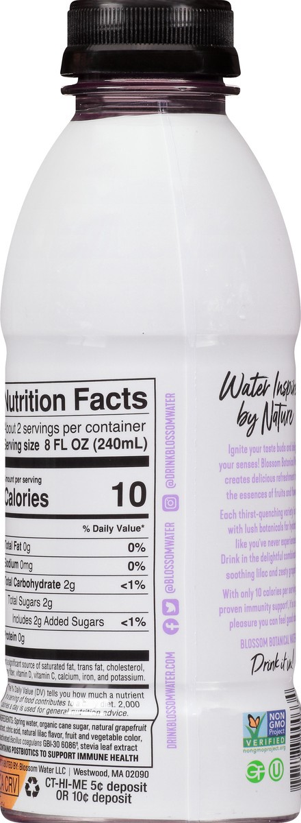 slide 12 of 13, Blossom Water Grapefruit Lilac Botanical Water 16.9 oz, 16.9 fl oz