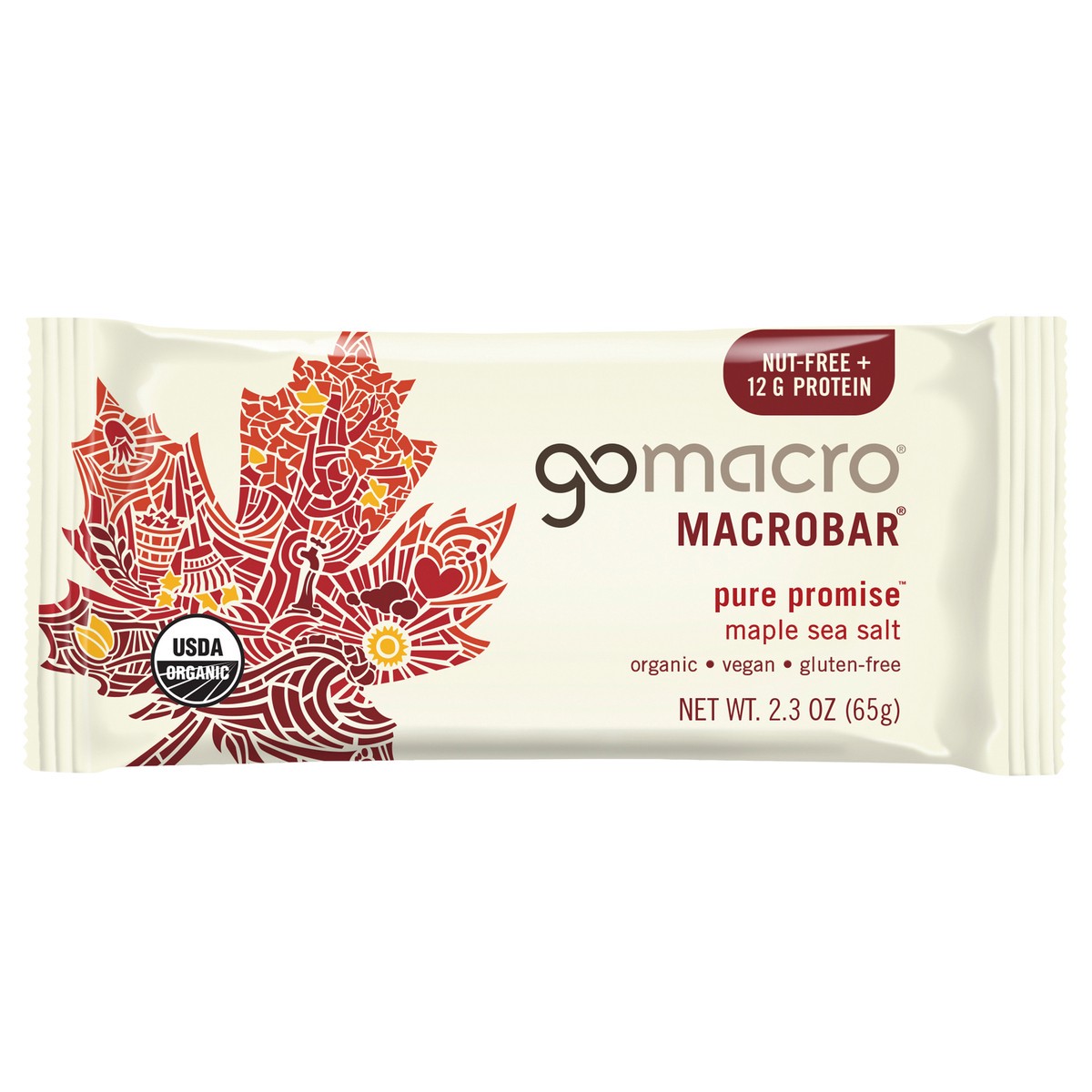 slide 1 of 7, GoMacro Maple Sea Salt MacroBar, 2.3 oz