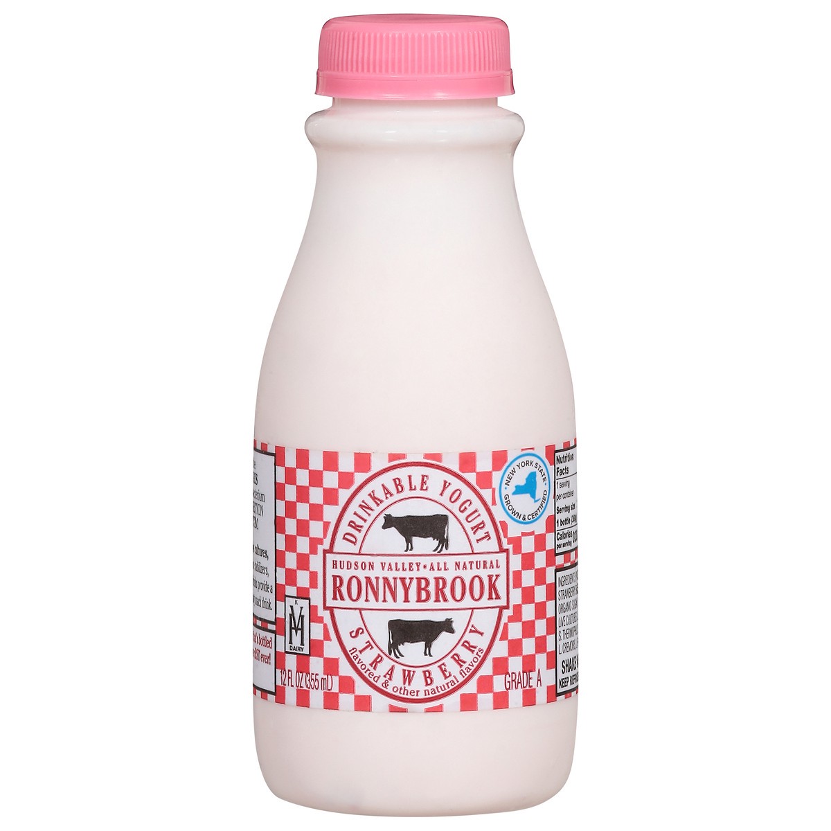 slide 1 of 15, Ronnybrook Farms Drinkable Strawberry Yogurt, 12 fl oz