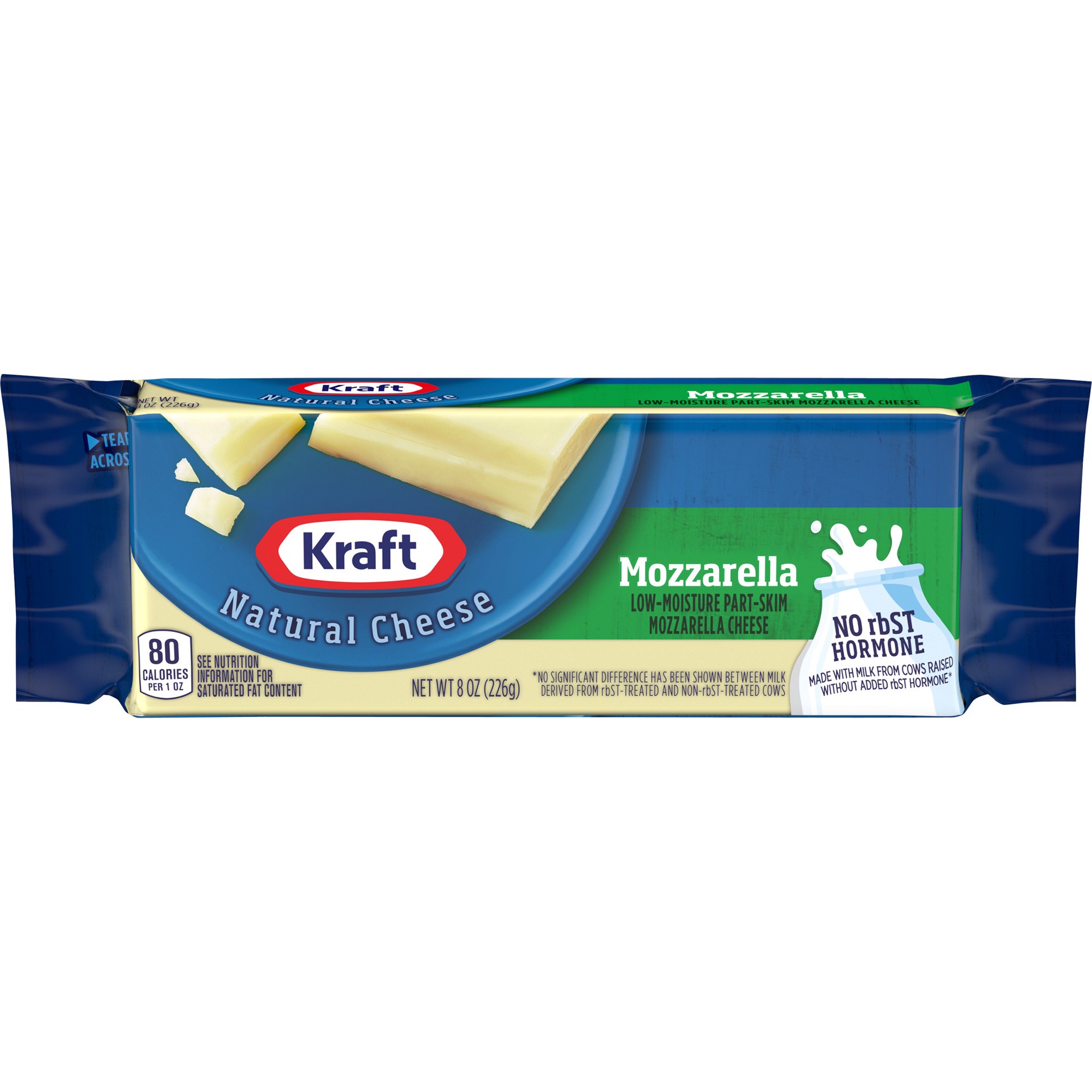 slide 1 of 1, Kraft Mozzarella Cheese, 8 oz Block, 8 oz