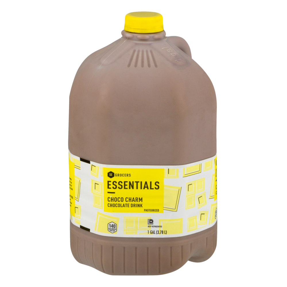 slide 1 of 1, Essentials Chocolate Drink Choco Charm, 128 oz