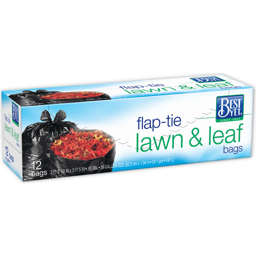 slide 1 of 1, Best Yet Flap-Tie Trash Bags, 12 ct