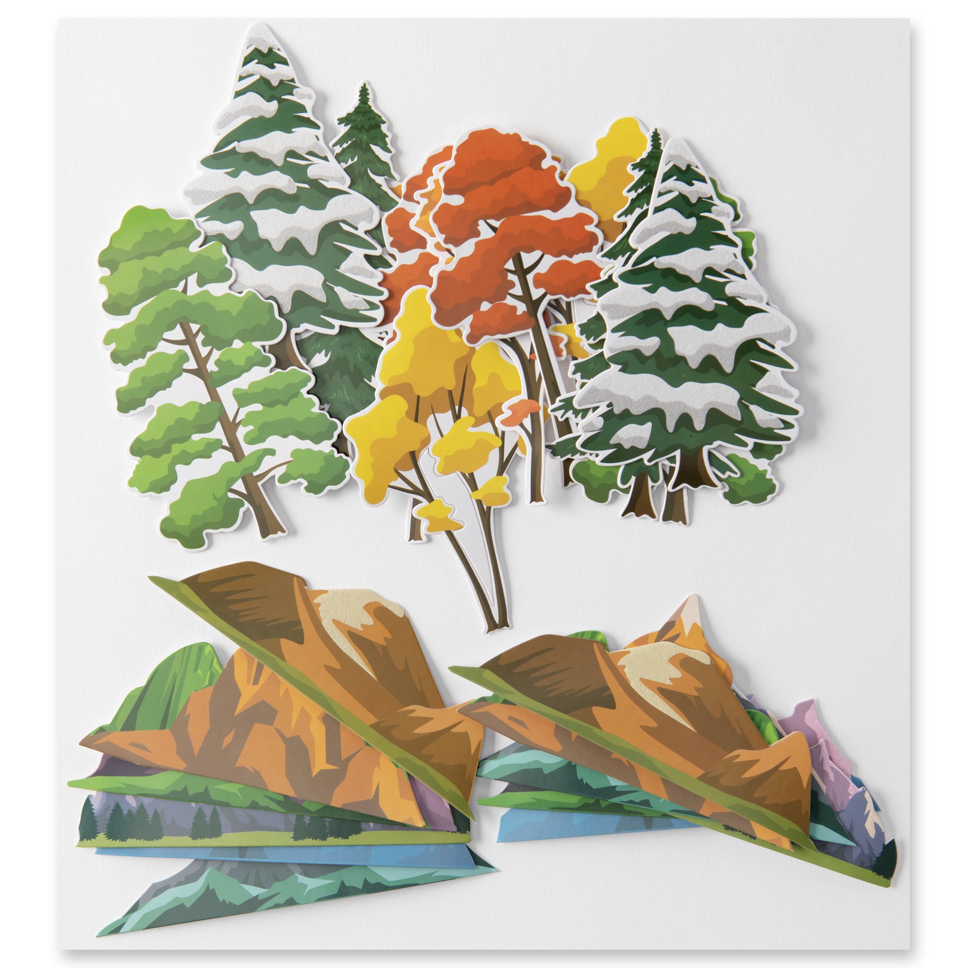 slide 3 of 3, Tree & Mountain Die Cut Stickers By Recollections, 15.24cm x 10.16cm