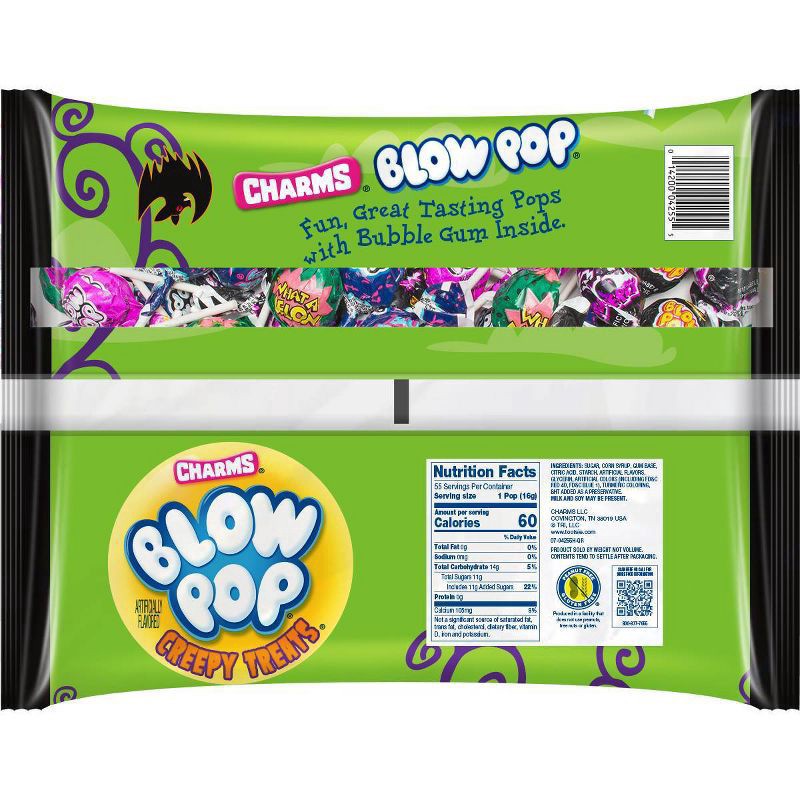 slide 2 of 3, Charms Treat Creepy Blow Pop, 55 ct