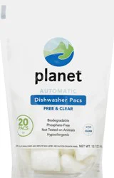 Planet Free And Clear Auto Dishwasher Pacs