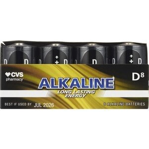 slide 1 of 1, CVS Health Cvs Alkaline Batteries D, 8Ct, 1 ct